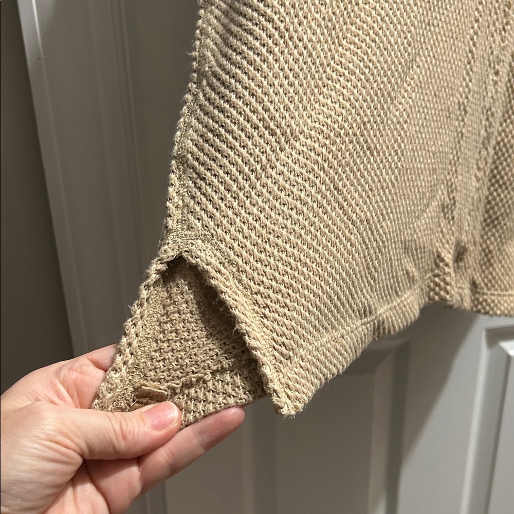 We The Free Beige Waffle Knit Sweater - Picture 6 of 8